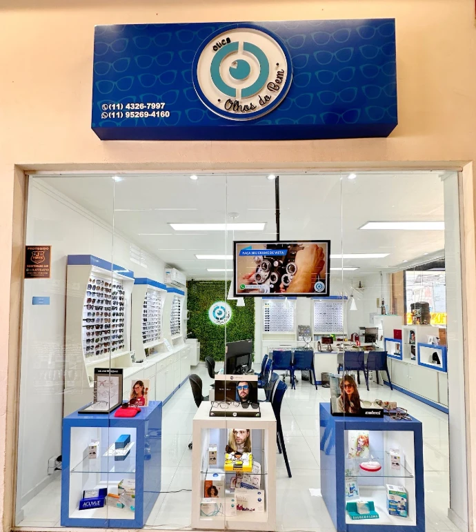 Fachada da Loja 2 da Ótica Olhos do Bem no Supermercado Lopes
